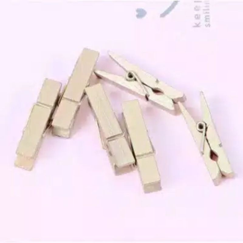 Y1402 - KLIP JEPIT MINI BAHAN KAYU FOTO UKURAN 35MM UNTUK MENGGANTUNG FOTO WOODEN