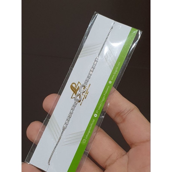 gelang serut invinitee emas putih