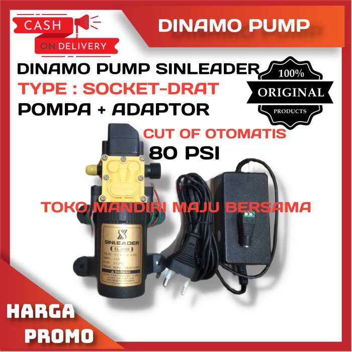 POMPA DC 12V SINLEADER ORIGINAL ALAT SIRAM STEAM SPRAYER DAN ADAPTOR