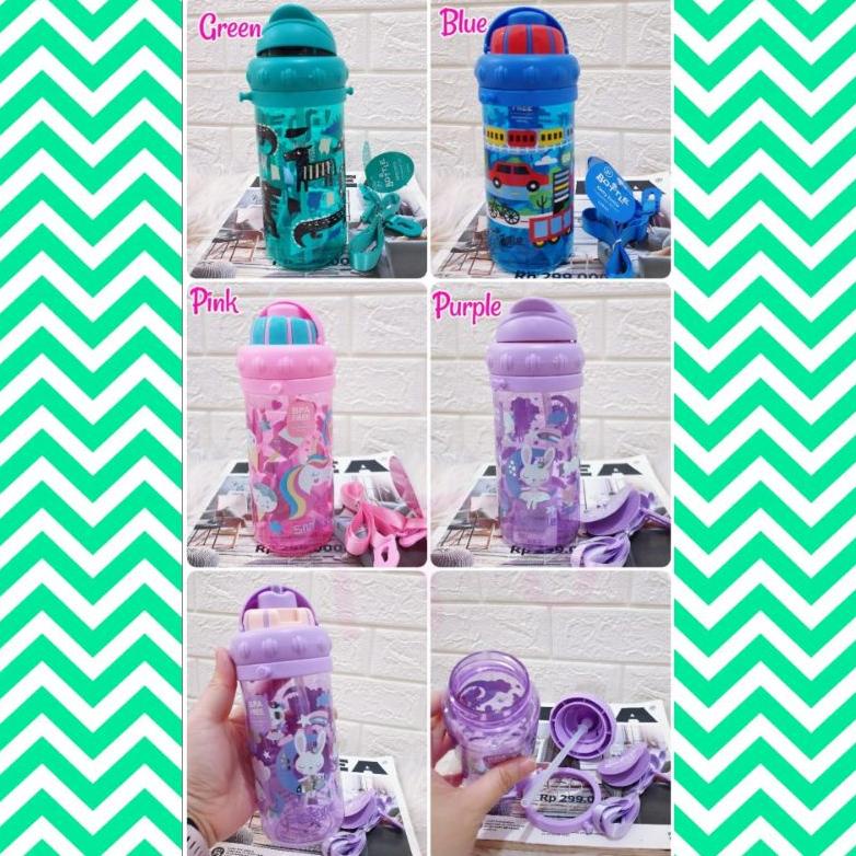 Botol tumbler tempat minum sedot mobil unicorn lucu anak anak laki laki perempuan