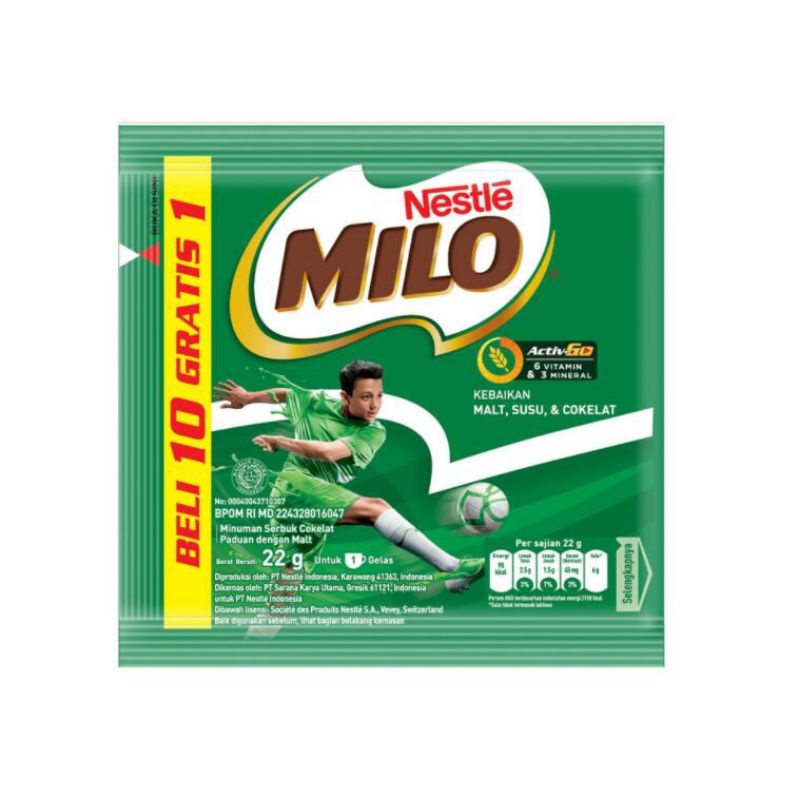 

Susu Coklat Milo Active-Go 22gr / Susu Bubuk