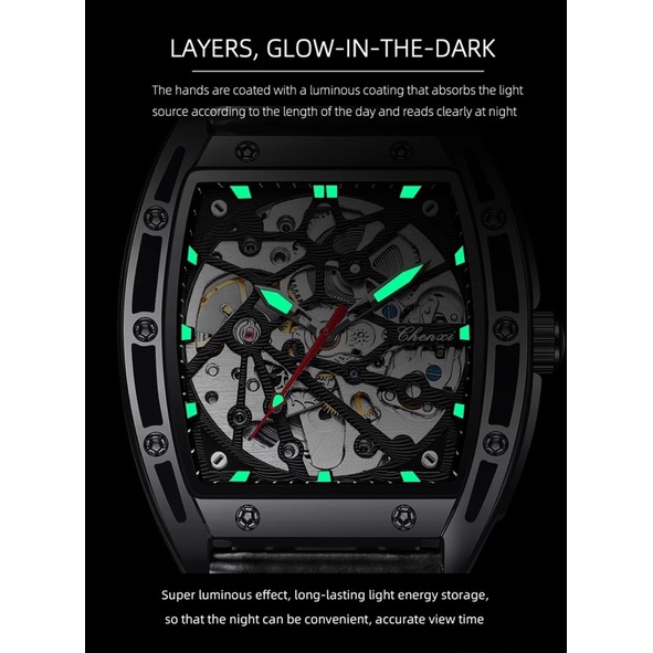 Automatic Men Watch Original Homage RM Ciga Luxury Skeleton