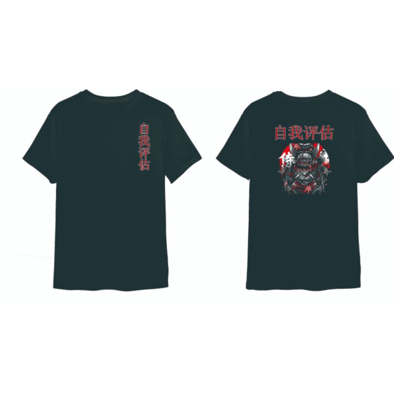 T-shirt Kaos Hitam Pria dewasa & Anak-anak Eps.Samurai