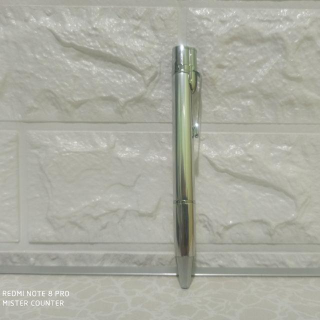 PULPEN KOREK GAS EKSLUSIF STAINLESS / PULPEN KOREK UNIK / PULPEN MULTIFUNGSI KOREK API ISI ULANG-Silver