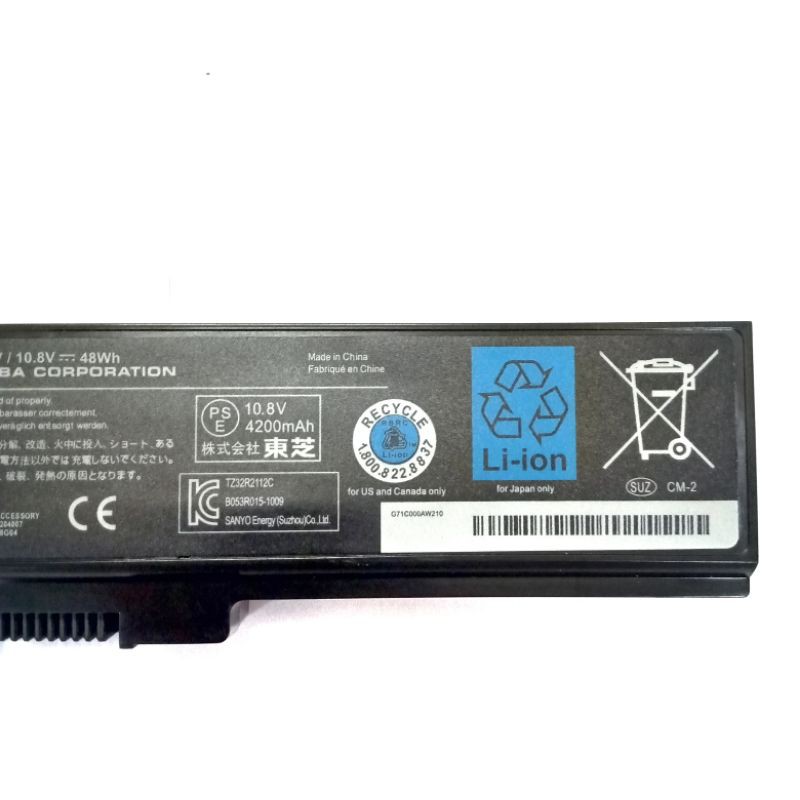 Baterai Batrai Toshiba L310 L311 L312 L315 L317 L322 M300 M301 M302 M306 M308 M310 M320 PA3634U-1BRS