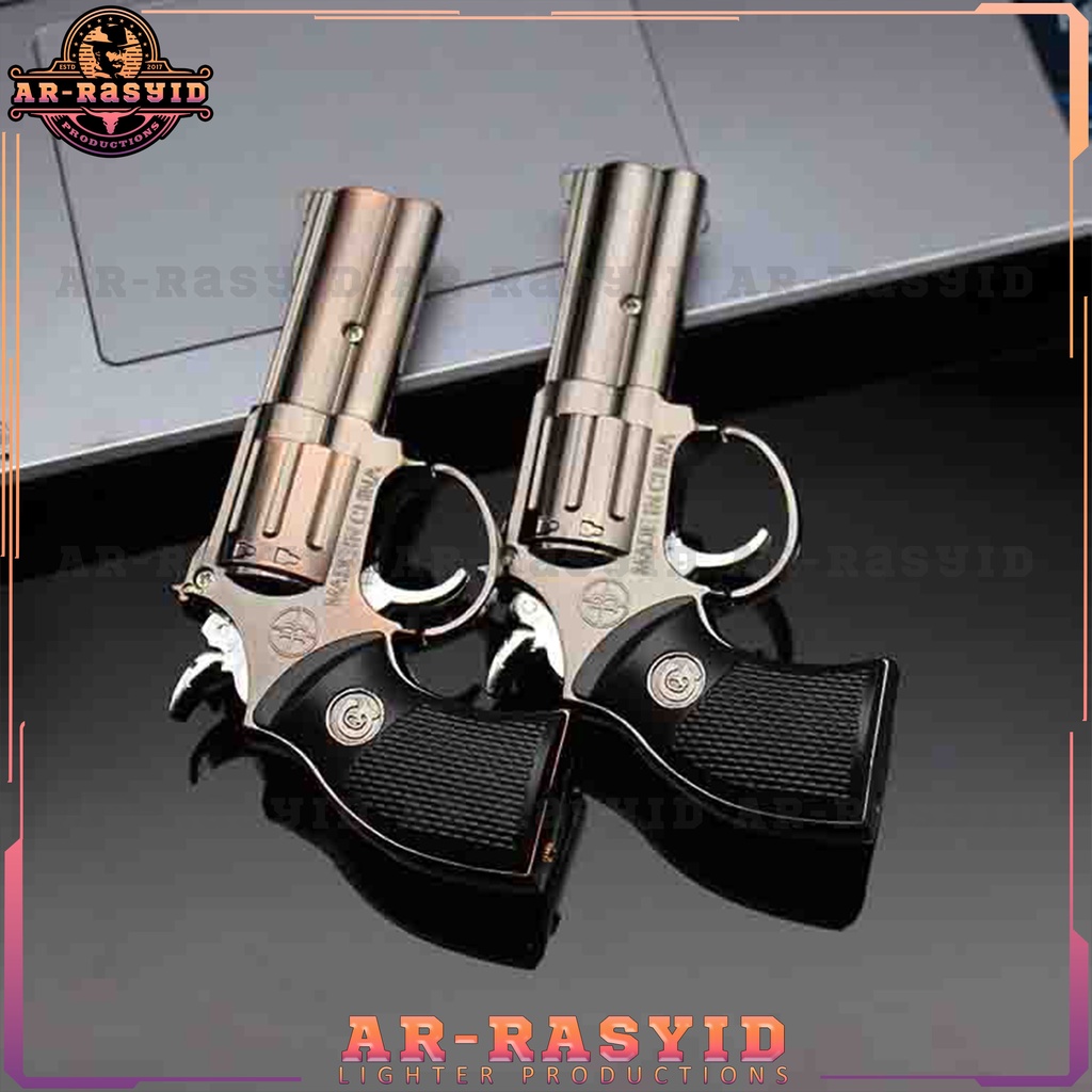 BISA COD Korek Api Bara Gas Pistol Revolver 930 Laser