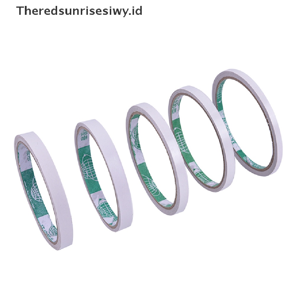 (Theredsunrisesiwy.Id) Double Tape Kertas Super Kuat Warna Putih Panjang 5m / 8m