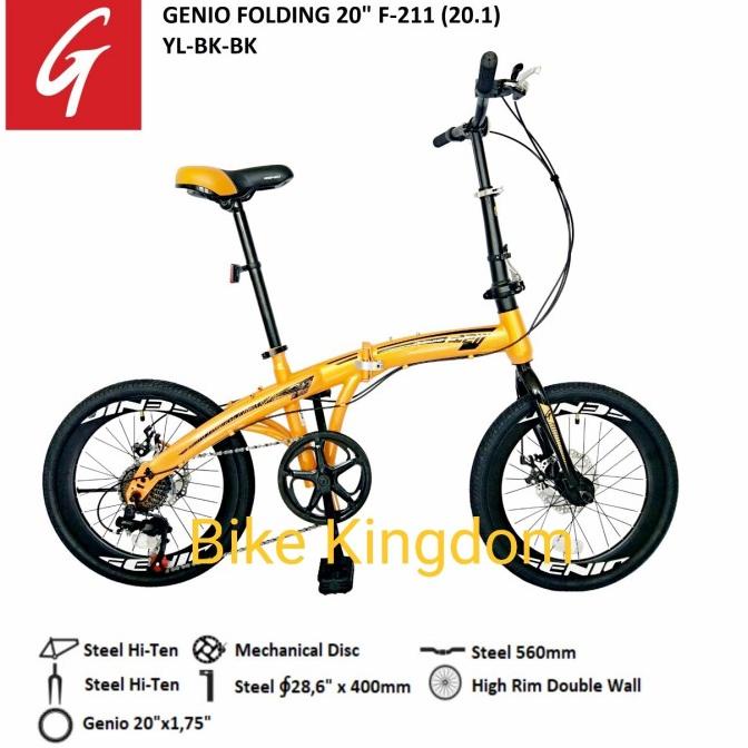 Sepeda Lipat 20 Inch Genio F-211 by United