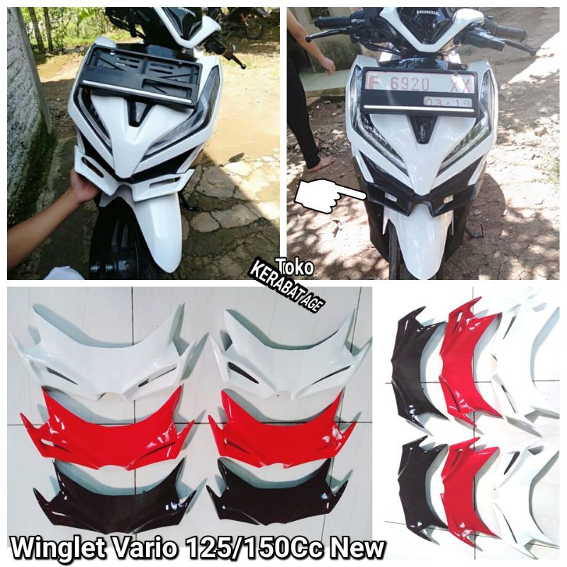 Aksesoris Winglet Vario 125/150 Led New Custom Fiberglas