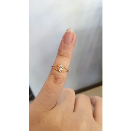 Cincin anak permata emas asli kadar 300
