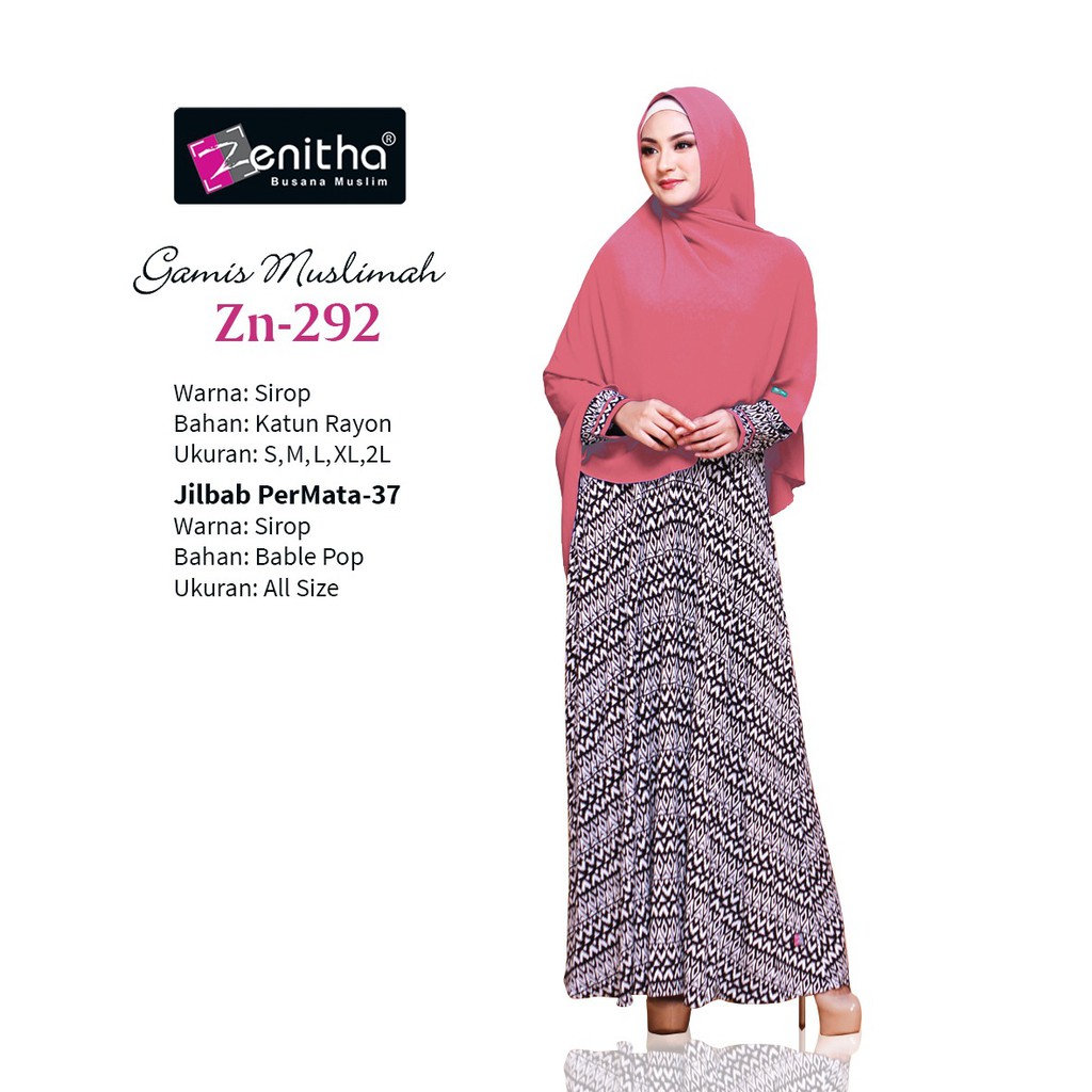 Dress Gamis Zn 292 Zenitha Fashion Muslim