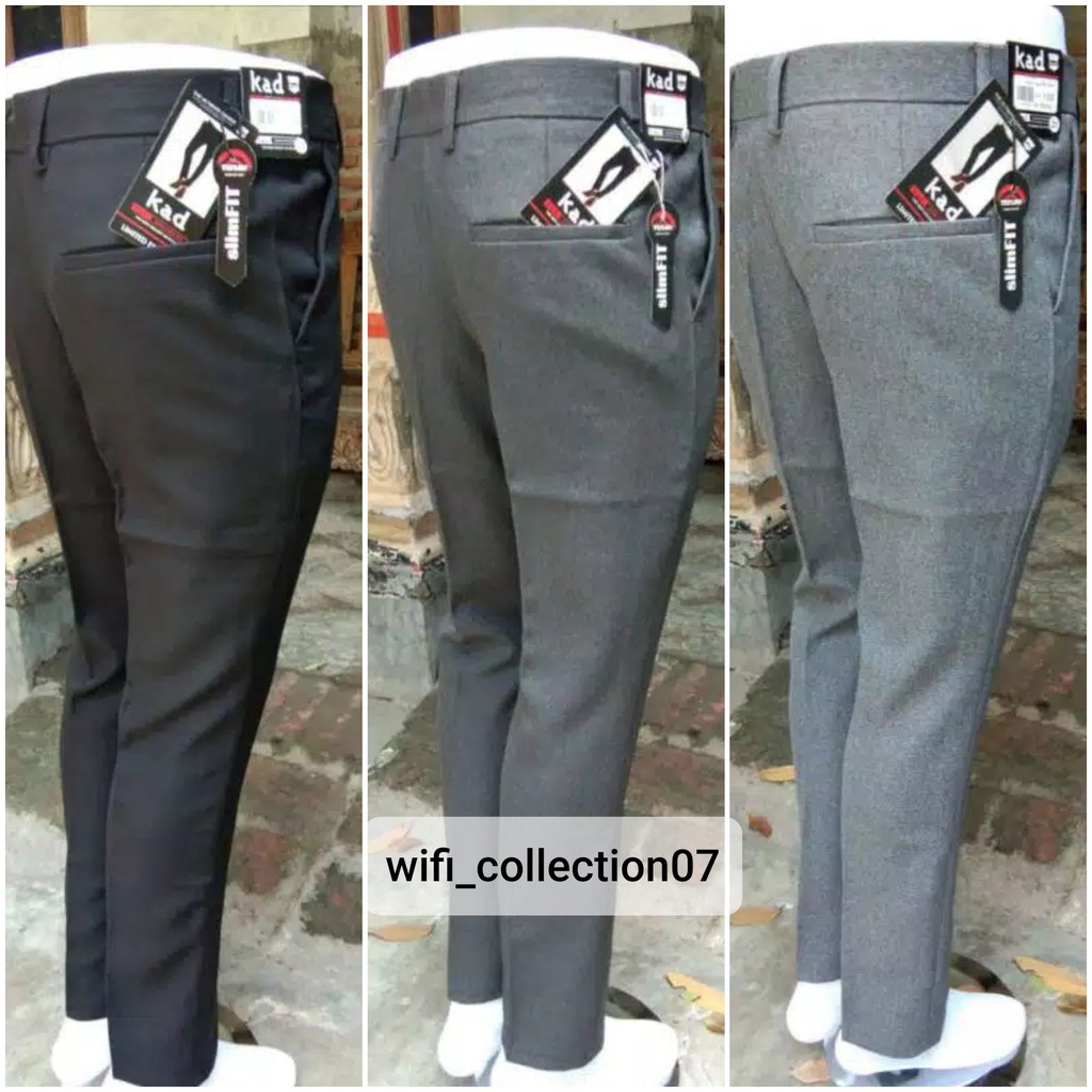  CELANA  KANTOR FORMAL PRIA  SLIMFIT BAHAN DASAR KAIN  WOLL 