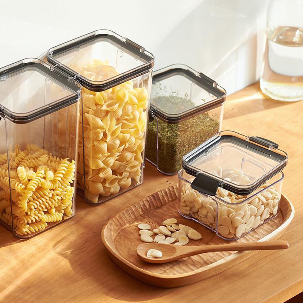 Toples Kedap Udara Bening Cereal Penyimpanan Kontainer Food Storage Jar Container