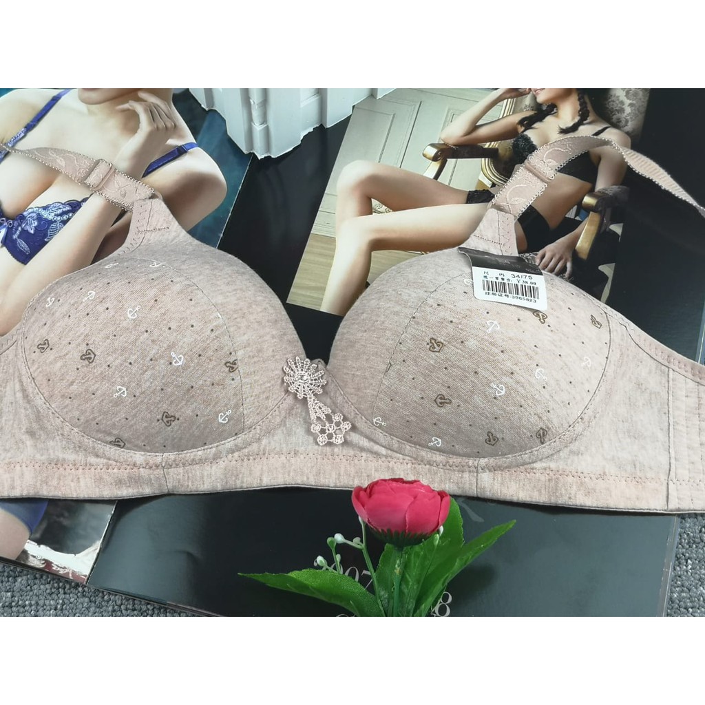 Bra wanita import cup B - 268 busa tipis kain lembut (PROMO BELI 4 FREE MASKER)