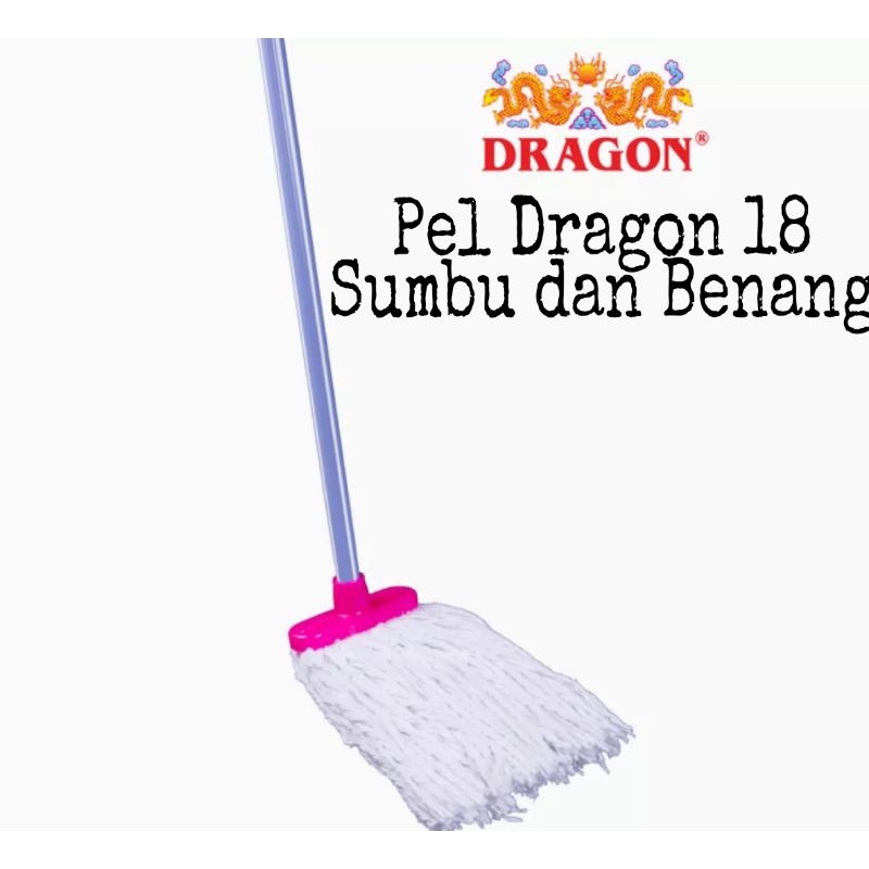 1 Set Pel 18 Medium Dragon Bahan Sumbu dan Benang / Lap pel Rumah / Dragon Original Product