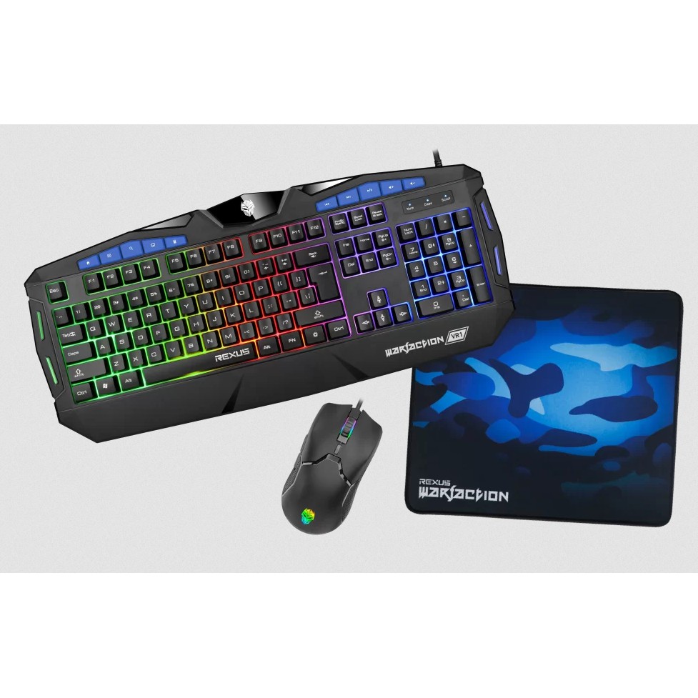 REXUS Warfaction VR1 Keyboard Mouse Gaming Kit COMBO