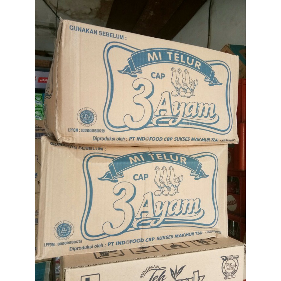

Mie Telur Cap 3 Ayam (1 Karton=20pcs)