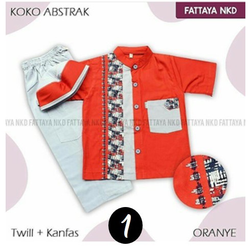 Koko anak/koko fattaya/fattaya/koko katun/koko setelan/Size 5