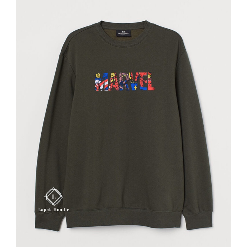 CREWNECK H&amp;M MARVEL Cream Big Size M L XL XXL