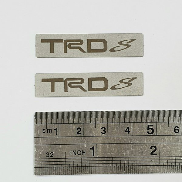 Emblem TRD S mini 4,5cm Empat Setengah Cm Aluminium