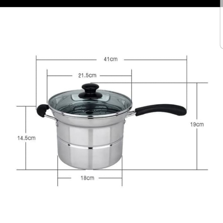 Deef Fryer Steamer 3 in 1 Panci Goreng Frying Pan Kompor Induksi