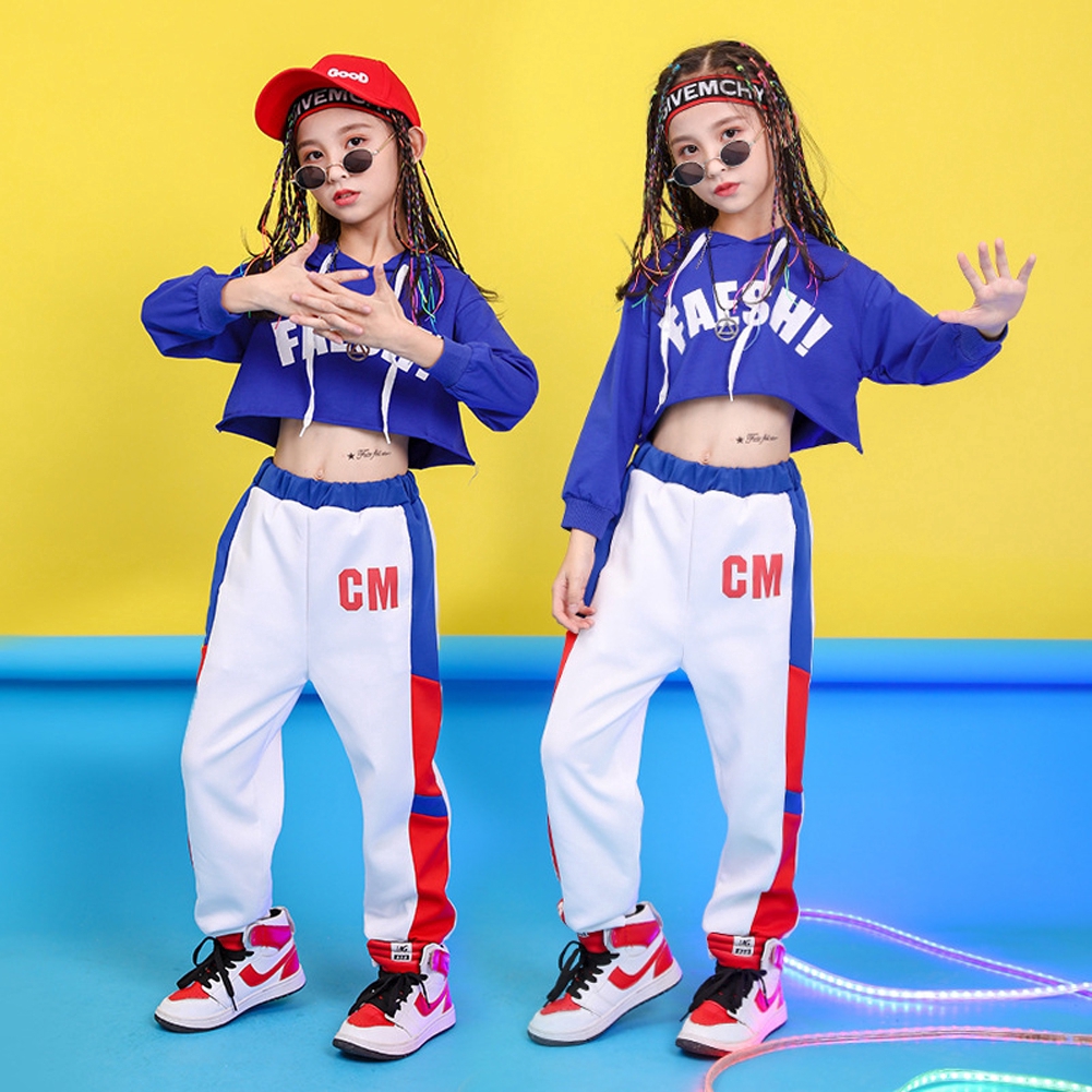 Anak Perempuan Hip Hop Longgar Hoodie Kemeja Crop Top Anak Perempuan Hip Hop Longgar Hoodie Kemeja Crop Top