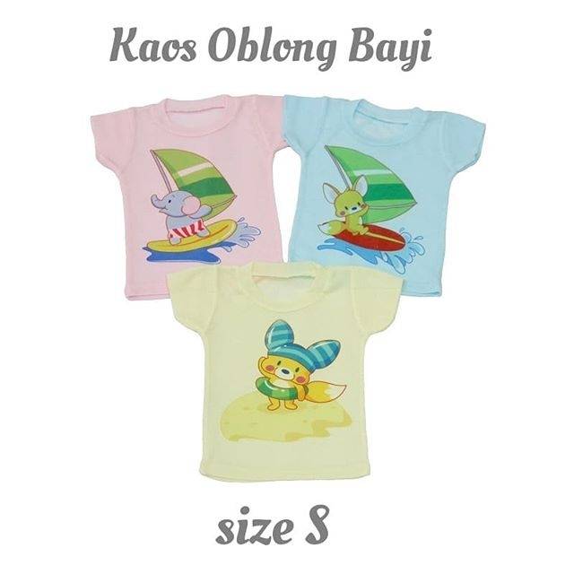 Kaos Oblong Bayi Warna size S/Kaos Bayi Newborn/Baju Bayi Newborn/Atasan Bayi