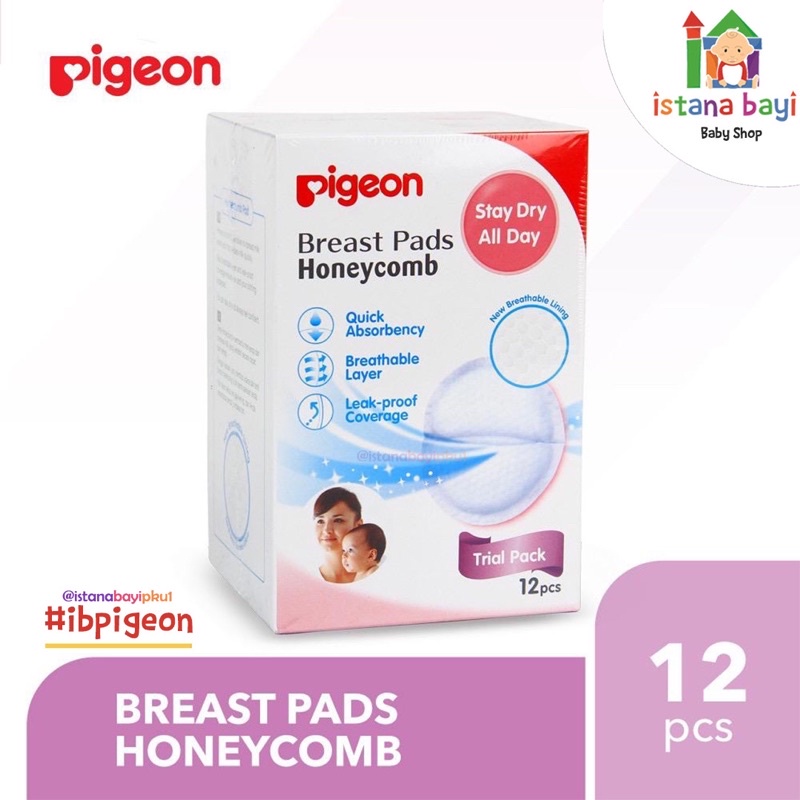 PIGEON Breast Pads Honeycomb Isi 12 Pcs / Penyerap Asi Penyerap Asi