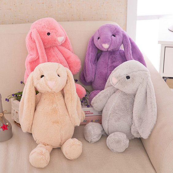 Boneka bunny kelinci berbulu/lustybunny/bunny minky doll lembut