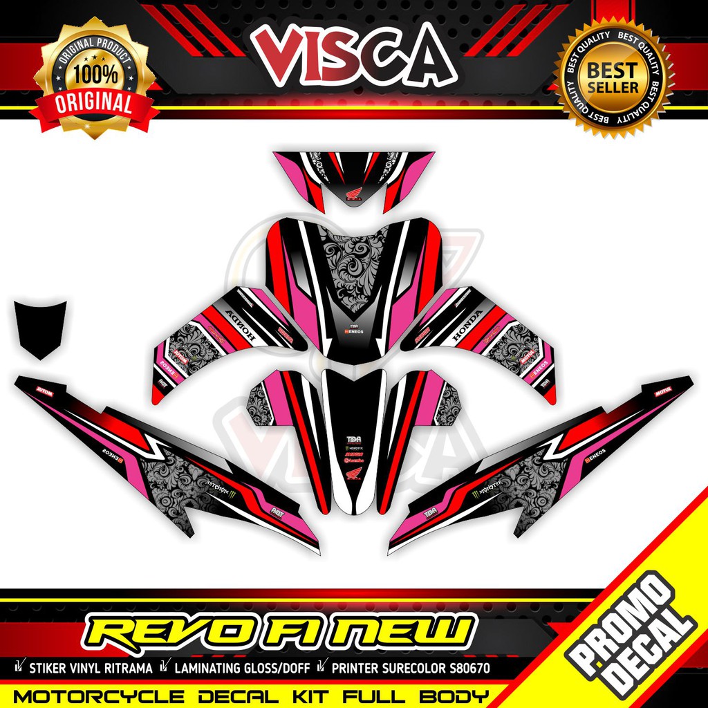 Decal Revo Fit Injeksi Full Body Stiker Revo Fit Injeksi Variasi Striping Revo Fit Injeksi Decal Hol