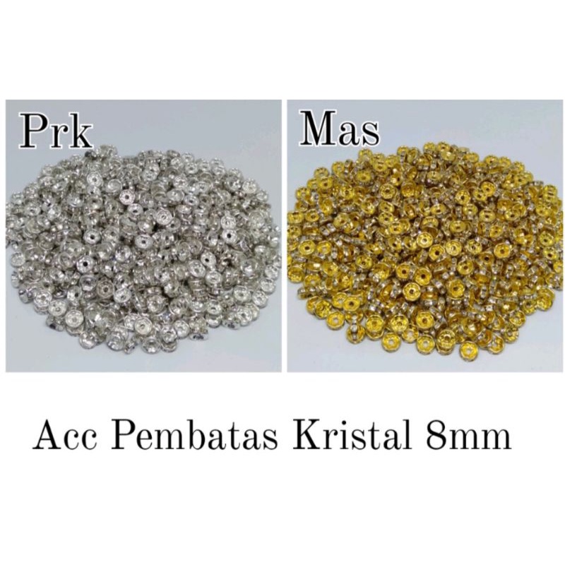 RONDEL spacer / pembatas mote 8mm ( isi:50pcs ) Rp5000
