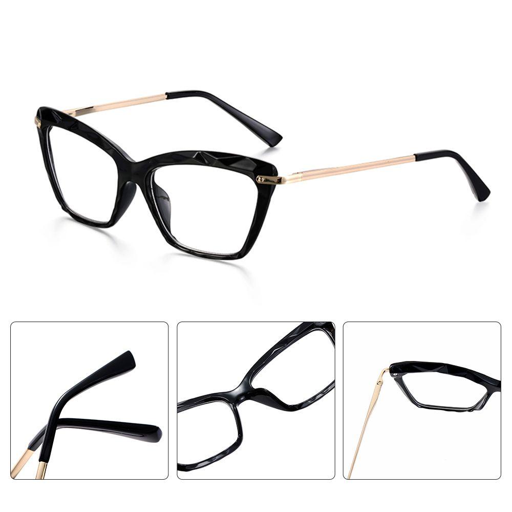 R-flower Square Glasses Frame Kacamata Fashion Myopia Glasses Transparan Dapat Dilengkapi Dengan Frame Kacamata Mata Kucing