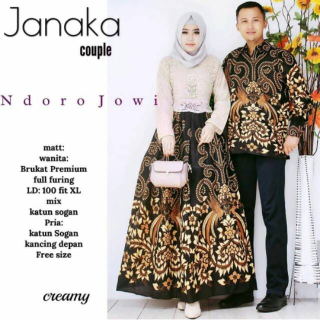 GROSIR COUPLE GAMIS BROKAT JANAKA COUPLE