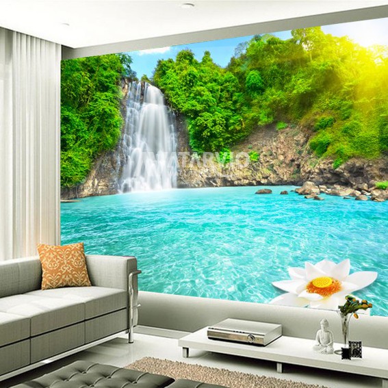 Wallpaper Custom Printing - Wallpaper Custom Tema Waterfall