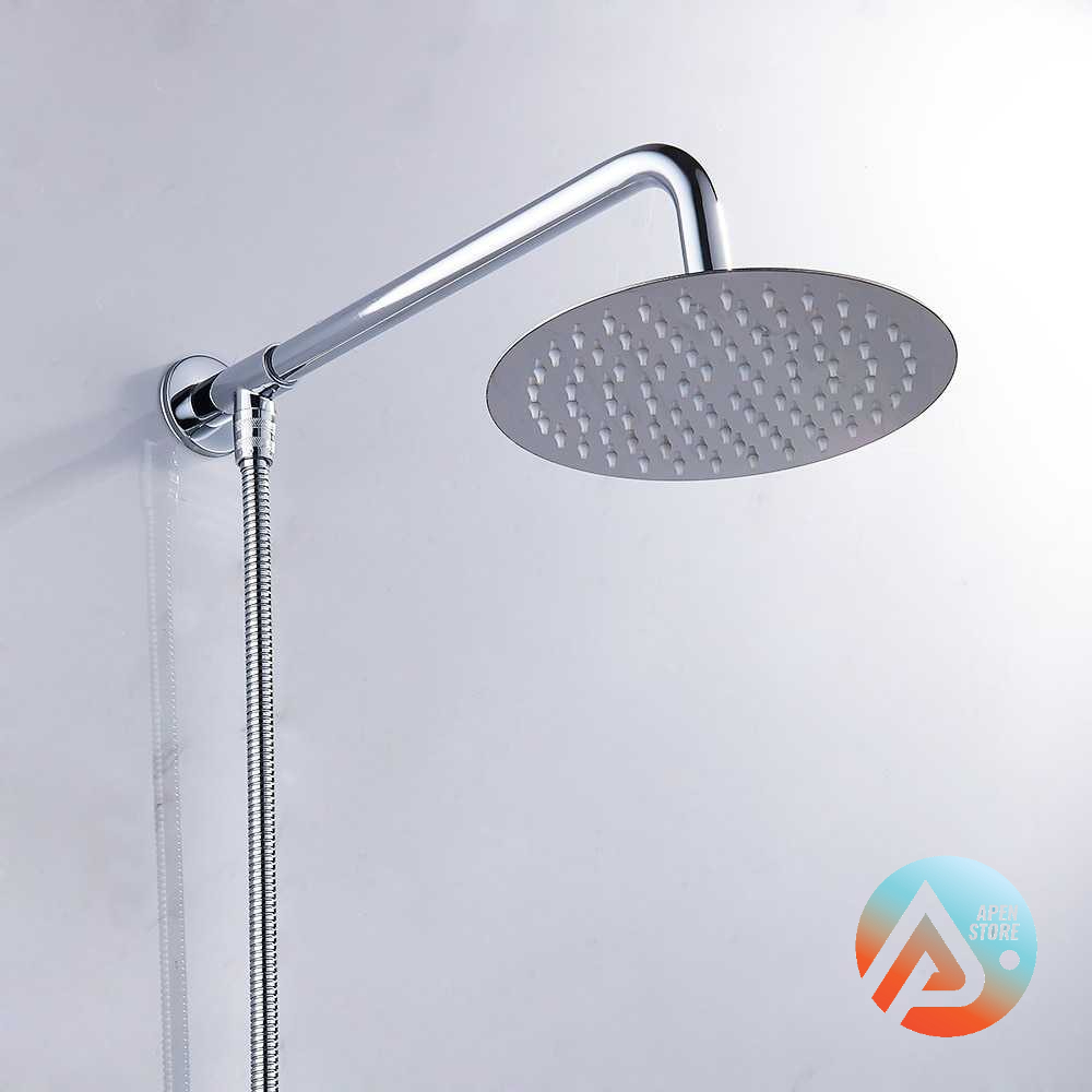 APEN Kepala Shower Mandi Stainless Steel Round Shower || Perlengkapan Kamar Mandi Barang Unik Murah 