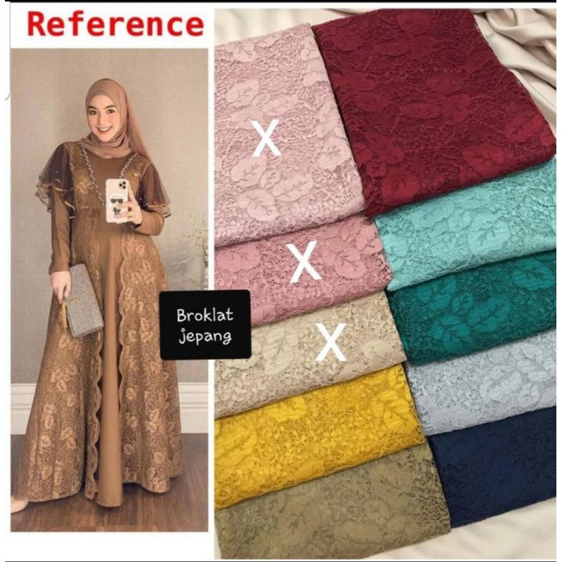 Kain Broklat Jepang cord 0,5m kain kebaya. kain gamis