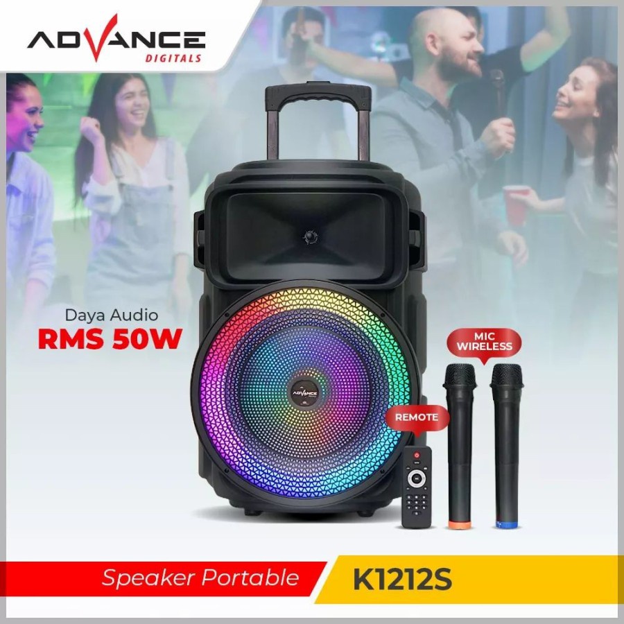 ADVANCE Speaker Bluetooth 12&quot; K 1212 S - Speaker Meeting Portable 2 MIc