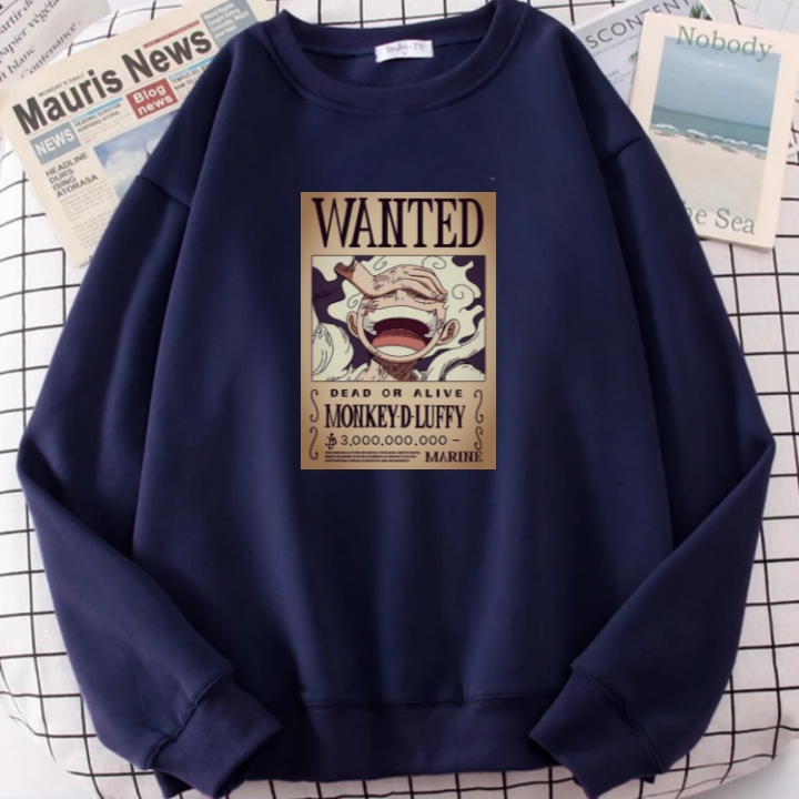 Sweater Dewasa Anime One Piece Wanted Luffy Sun God Nika