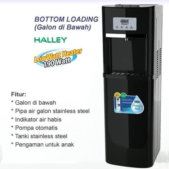 Dispenser Galon Bawah Gea Halley Low Watt Compressor