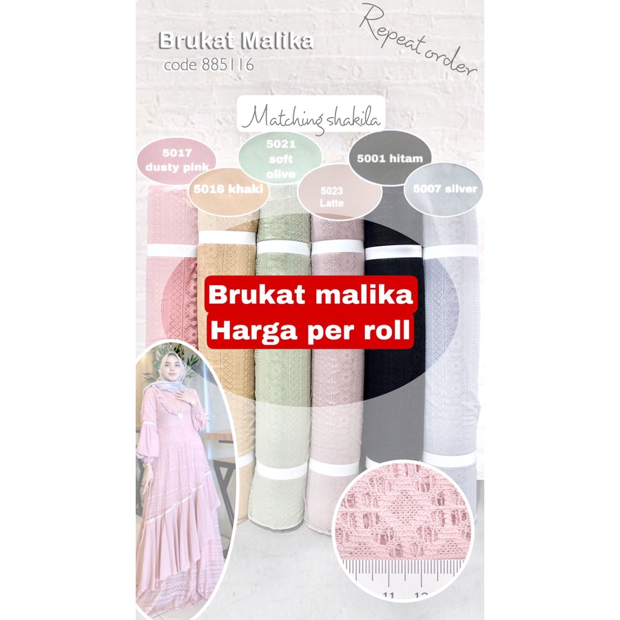 Multi Kain brukat brokat malika harga per roll 50 yard