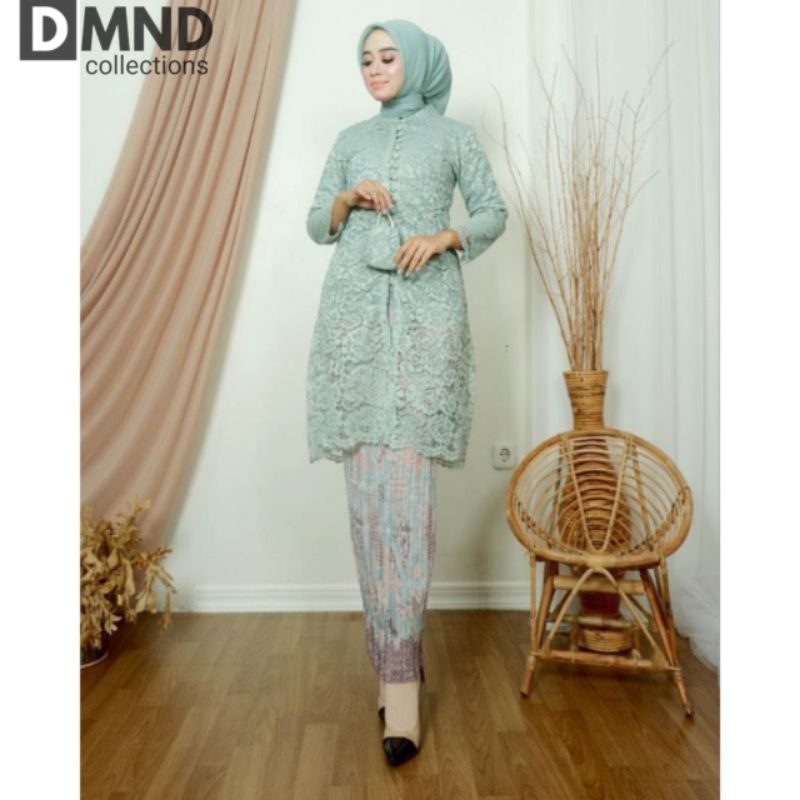 set tunik modern/tunik brokat kancing/tunik kebaya/tunik pesta