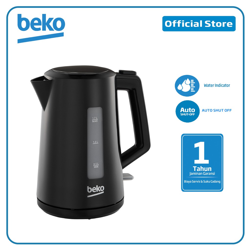 Jual Beko Electric Kettle 1.7 Liter WKM4226B Hitam