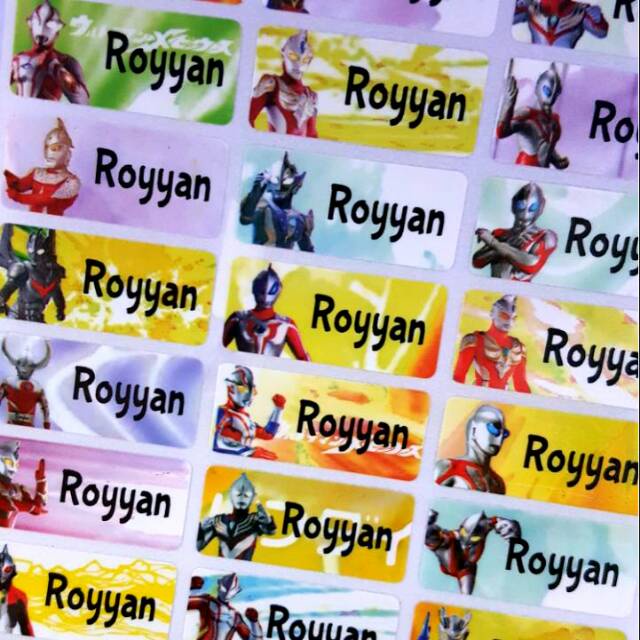 

Label nama anti air stiker waterproof Ultraman