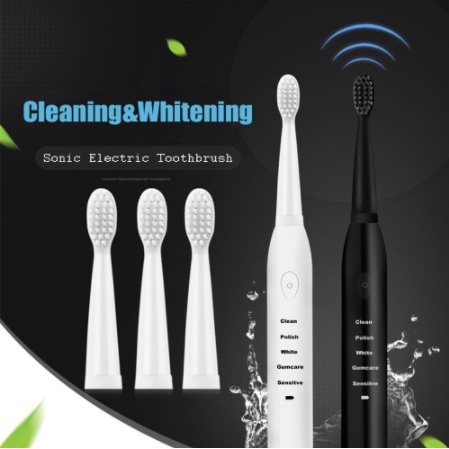 Sikat Gigi Elektrik Electric Toothbrush USB Charger Sonic Vibration Sikat Gigi