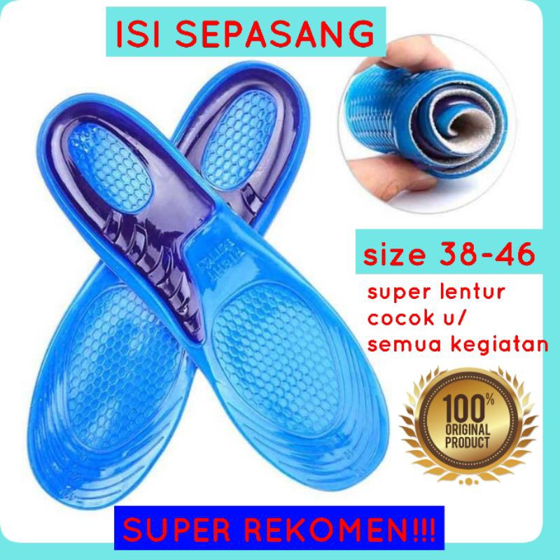 Insole Silikon Gel Orthotic Arch Support untuk Sepatu Olahraga insole Silicon