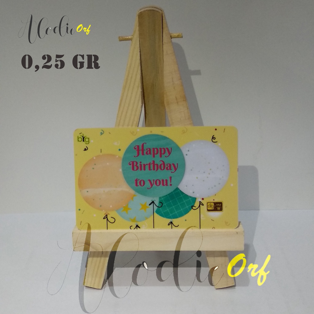 Emas Mini BIG Gold 0,25gr PVC Edisi Birthday