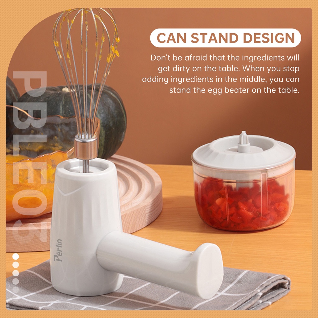 Perfin PBLE03 Blender Daging/Food Processor/Penggiling Daging/Hand Mixer Putih 2 in 1