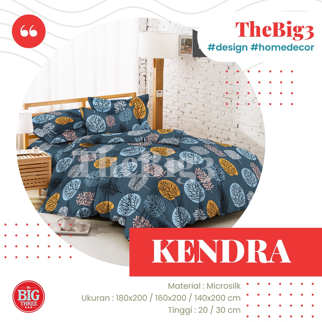 KENDRA Sprei 180x200 / 160x200 Tinggi 30 motif Arista Blue Morroco Gangnam Marvel Little Star Viggo Scotland Little Mushroom Love In Paris Night Sweet Dream Coffee Tilda  - KING 180 160 T30 SP