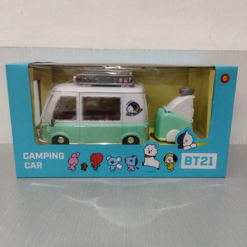 ori original bt21 camping car bts universtar official collectable line friends figure playset mainan