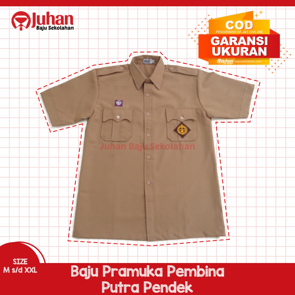 Terbaik Seragam Pramuka Seragam Pramuka Pembina Baju Pembina Baju Pembina Pramuka Putra Pendek Shopee Indonesia